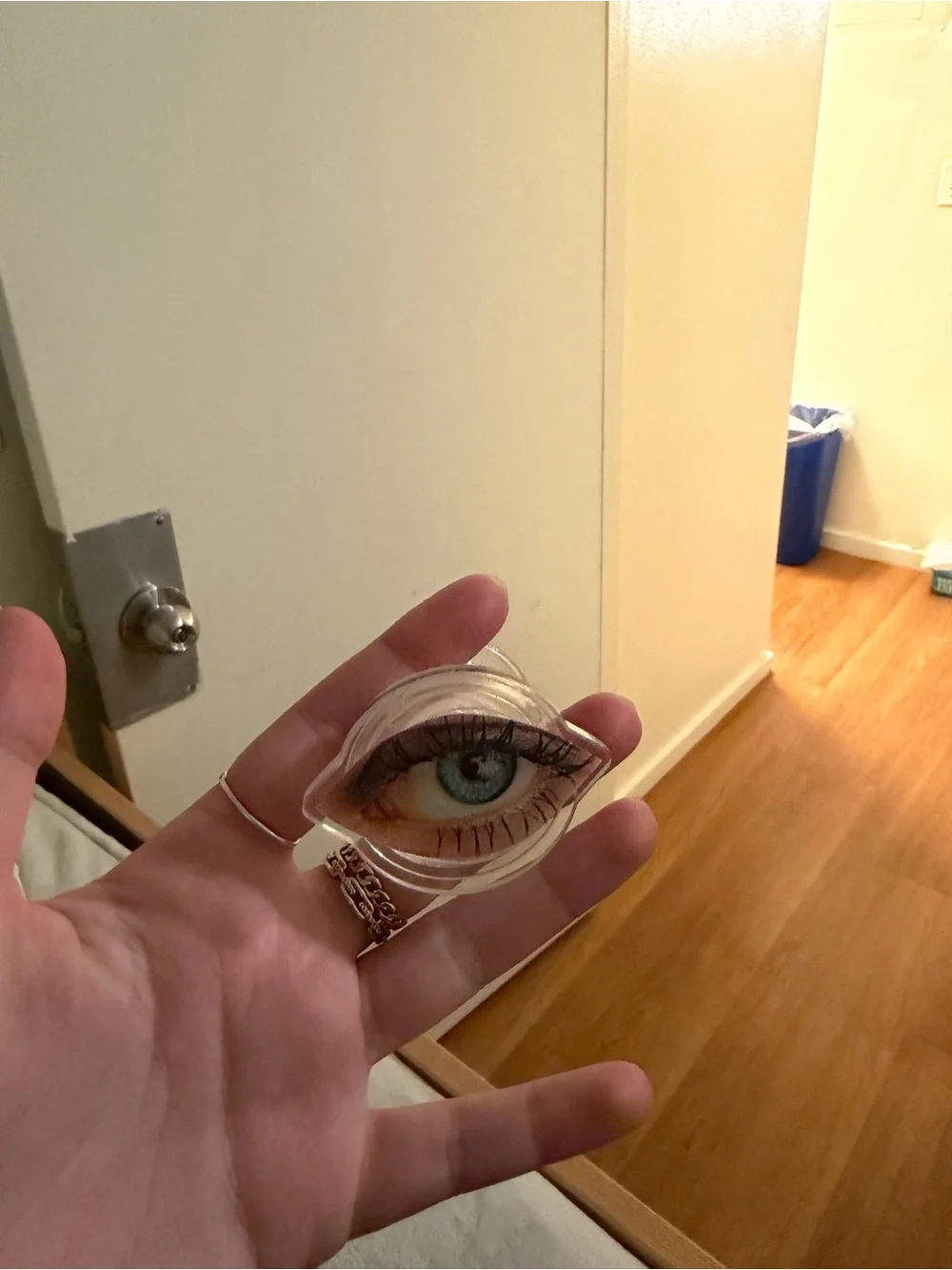 Clear Popsocket with cool Eye design